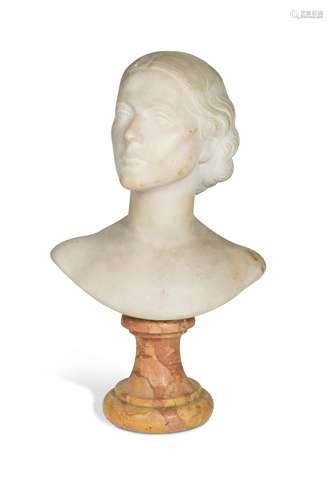 Wheeler Williams (American, 1897-1972), a carved marble bust...