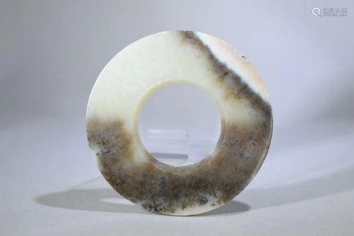 A Jade Ring Bi Pendant