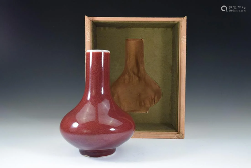 An Red Glazed Porcelain Vase