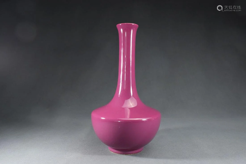 A Purple Glazed Procelain Vase