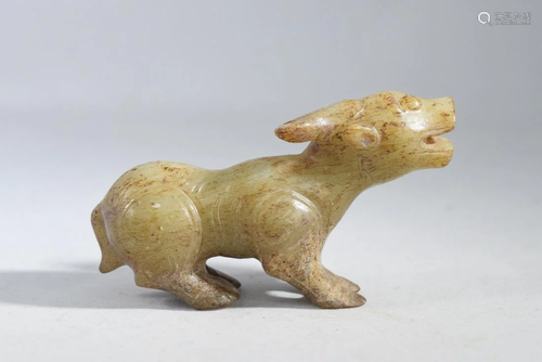 A Jade Beast Figure Ornament