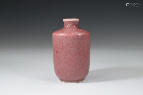 A Pink Glazed Porcelain Snuff Bottle