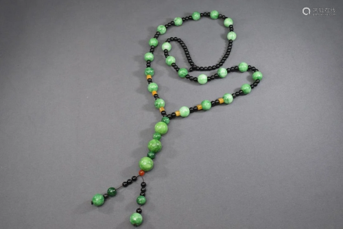 A Jadeite Bead Necklace