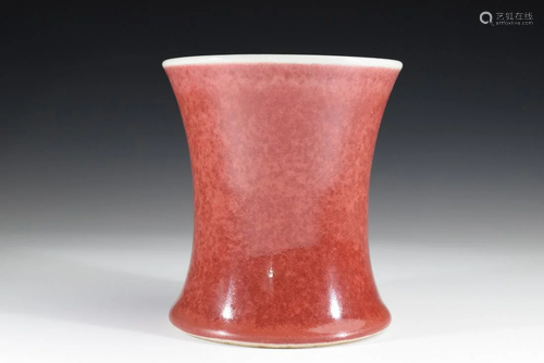 A Red Glazed Porcelain Vase