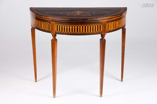 A D.Maria games tableSolid and veneered rosewood and other t...