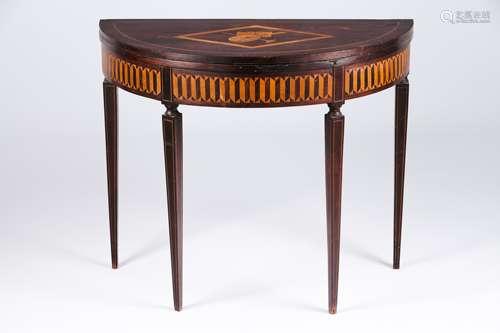 A D.Maria games tableSolid and veneered rosewood and other t...