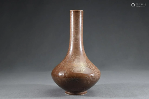 A Brown Glazed Porcelain Vase