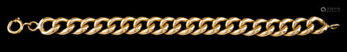 A braceletPortuguese gold Flattened hollow ring chain Dragon...