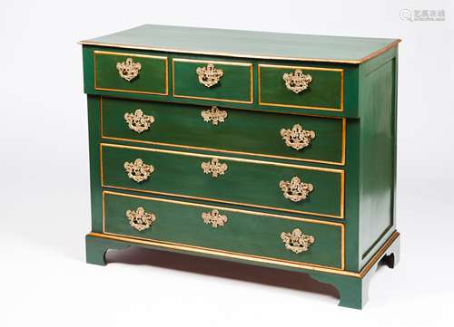 A D.Maria style green lacquered chest of drawersPainted and ...