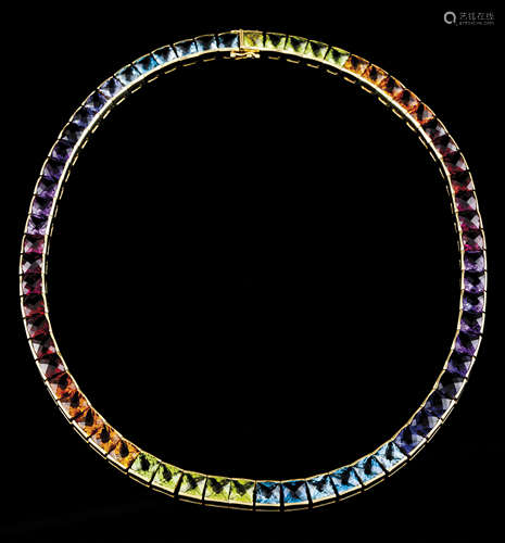 A H.Stern necklaceGold 750/1000 Rainbow collection set with ...