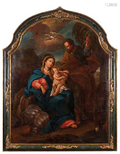 Portuguese school, 18th centuryThe flight to Egypt Oil on ca...