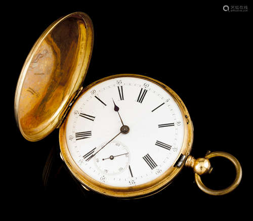 A pocket watchGold 750/1000 M. Barry London, mechanism nr. 6...