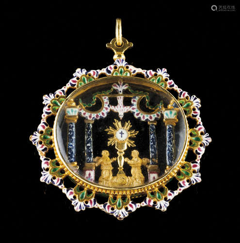 An important devotional pendantSpanish gold, 17th century an...