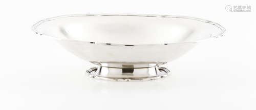 A fruit bowlPortuguese silver Oval shaped of plain body and ...