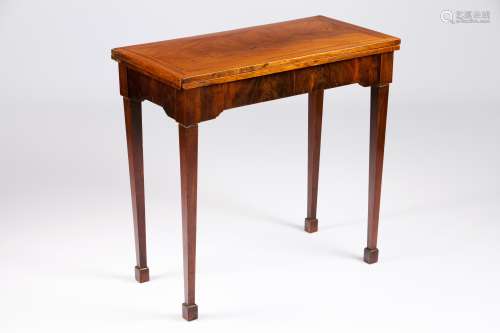 A games tableSolid and veneered mahogany Lined inner top Eur...