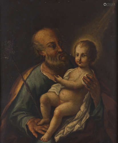 Portuguese school, 18th centurySaint Joseph with the Child J...