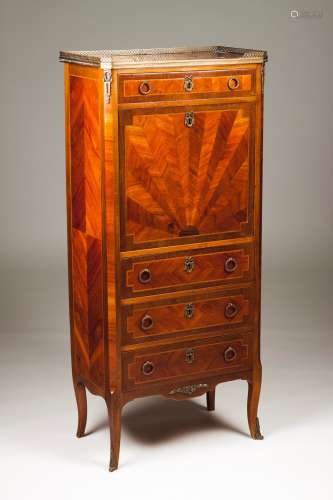 A Louis XVI style secretaire à AbattantSatinwood and other w...