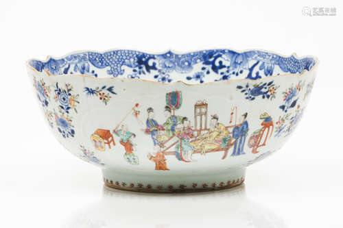 A bowlChinese export porcelain Blue underglaze and 