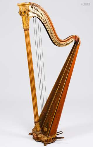 A Symphonic harp, Sebastian ErardMaple wood Carved and gilt ...