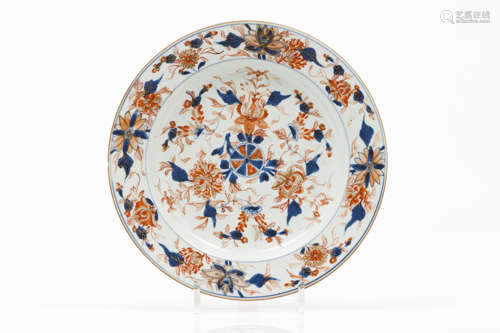 A plateChinese export porcelain Floral Imari decoration Qing...