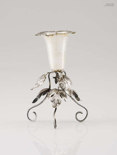 A toothpick holder Portuguese silver Flowers and foliage on ...