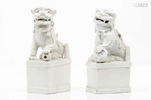 Two lionsChinese porcelain 