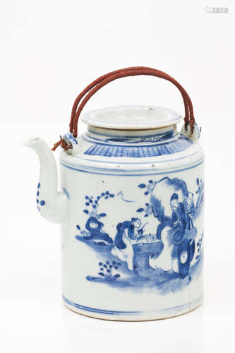 A teapot and coverChinese export porcelain Blue decoration o...