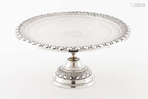 Unusual footed salverPortuguese silver, 18th / 19th century ...