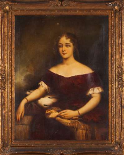 European school, 19th / 20th centuryA portrait od a lady Oil...