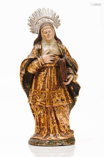 Saint Rita of CasciaPolychrome and gilt terracotta sculpture...