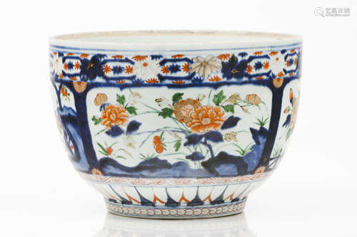 A fish bowlChinese porcelain Floral polychrome decoration Ch...