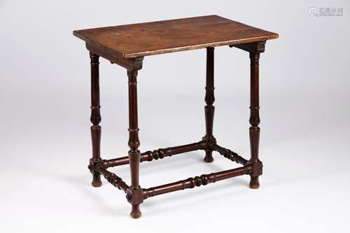 A small side tableBrazilian mahogany Turned legs and stretch...