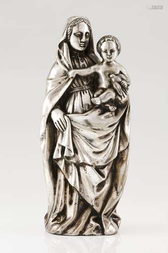 The Virgin and ChildPlated bronze France, 19th century (mino...