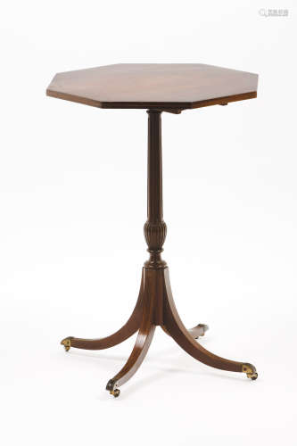 A George III style tripod tableSolid and veneered mahogany O...