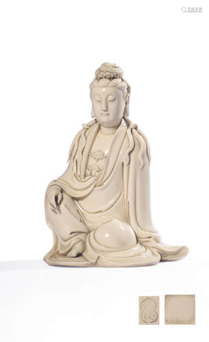 A Dehua Ware Guanyin Statue