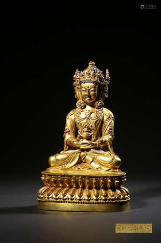 A Gilt Bronze Buddha Statue