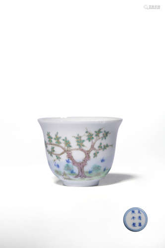 A Famille Rose Floral Cup
