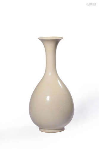 A Ding Ware Floral Pear-Shaped Vase