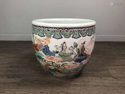 A LATE 19TH CENTURY CHINESE STONEWARE PLANTER