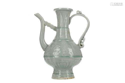 A 20TH CENTURY CHINESE CELADON TYPE WINE POT