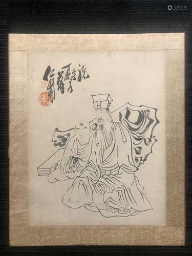 A GROUP OF TWO CHINESE INK DRAWINGS AFTER SU RENSHAN