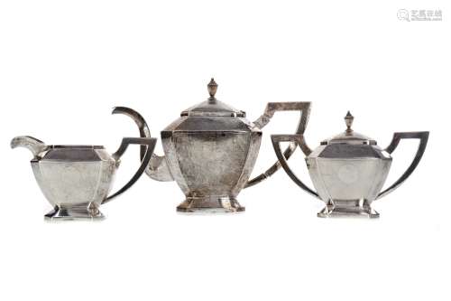 A CHINESE SILVER TEA SERVICE
