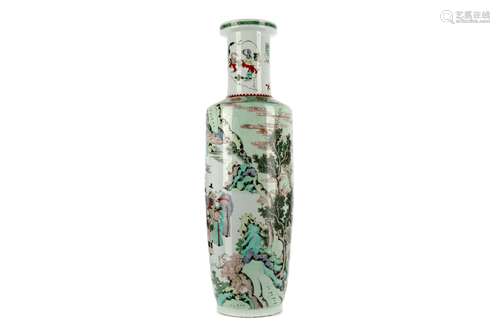 A LARGE 19TH CENTURY CHINESE FAMILLE VERTE VASE