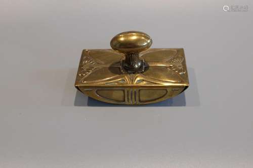 A BRASS INK BLOTTER