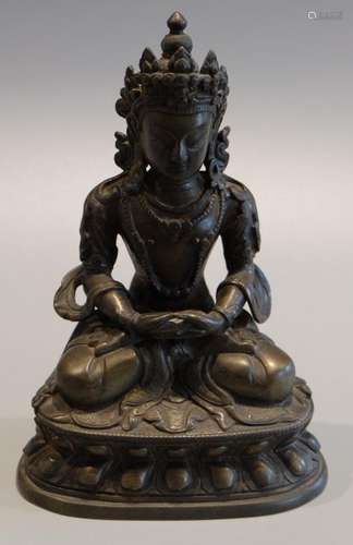 18TH C CHINESE / TIBET BRONZE SINO