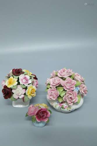 THREE POSY BOWL ,INCLUDE AYNSLEY AND ROYAL ALBERT,ADDERLEY