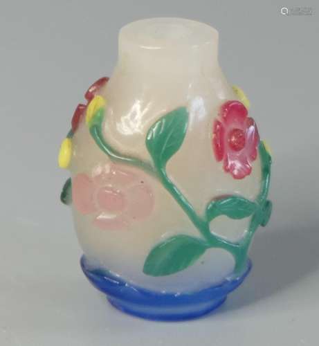 A CHINESE PEKING GLASS SNUFF BOTTLE ,4.5CM