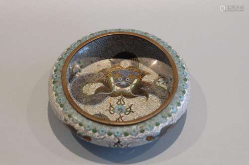 A CHINESE CLOISONNE BRUSH WASHER ,D 14.5CM