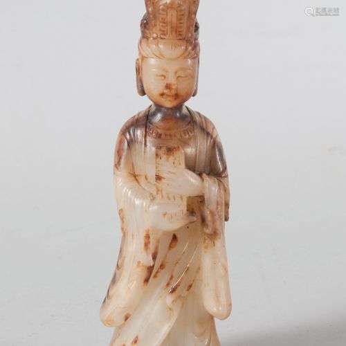 CHINE, époque Minguo (1912-1949). Statuette de divinité taoi...