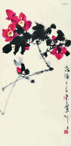 郑乃珖（1911～2005） 壬戌（1982）年作 木棉花 镜片 设色纸本